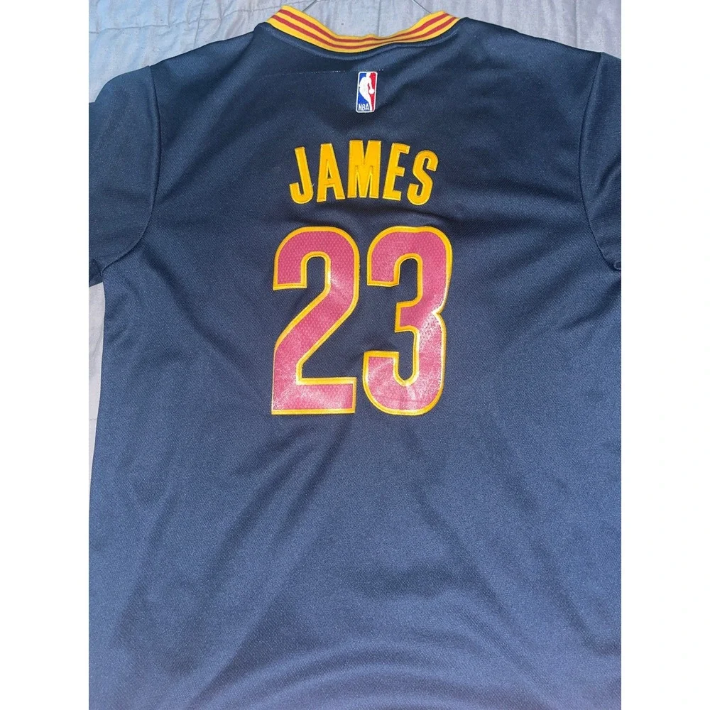 Adidas LeBron James Cleveland Cavaliers Navy Blue Swingman Jersey 23 Mens Large